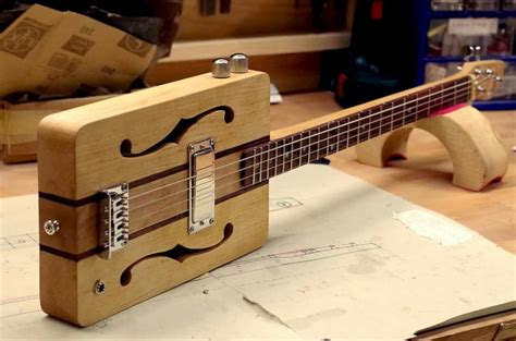 how to attach electric neck in cigar box guitar|cigar box guitar headstock patterns.